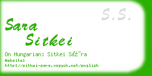 sara sitkei business card